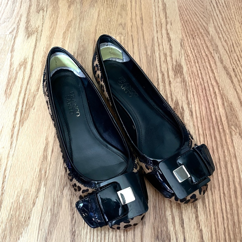 Franco Sarto leopard flats